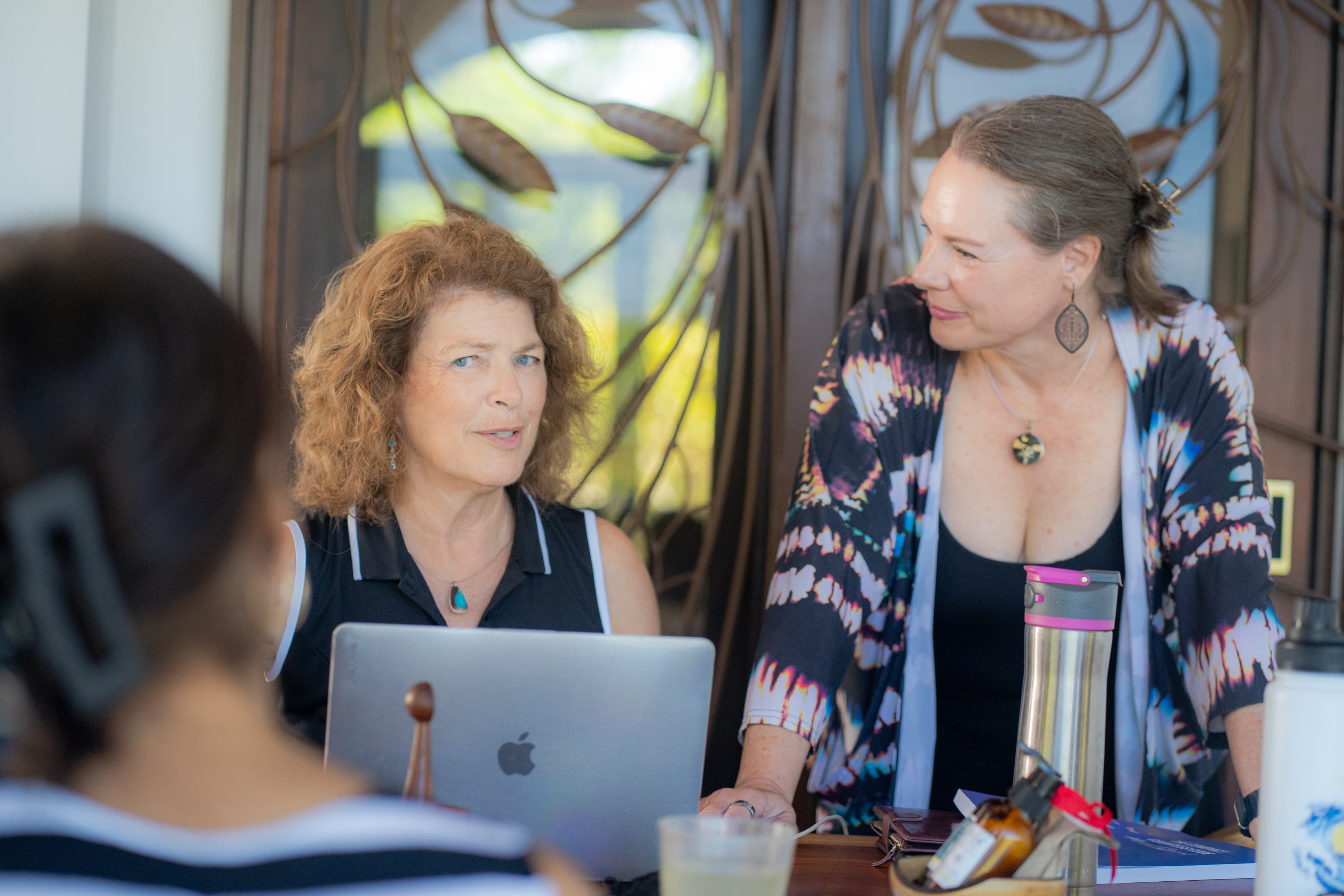 Viveka with the WTIC community at a retreat